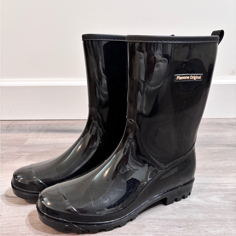 Planone Original Black Rain Boots